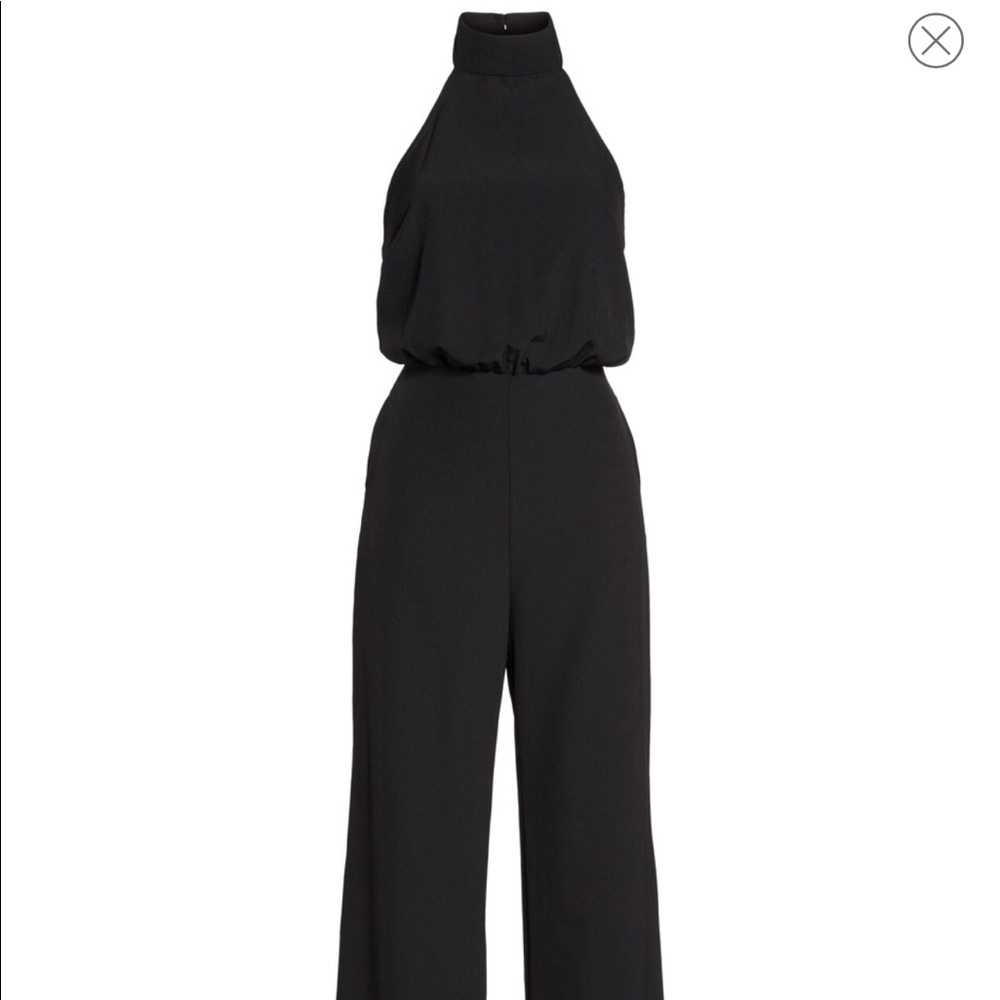 Nwt: Black Halter Backless Jumpsuits - image 1
